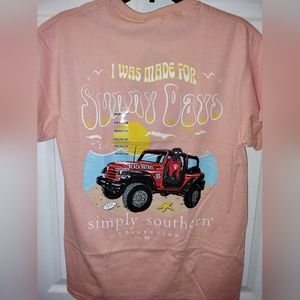 Simply Southern Beach Patrol "I was made for sunny days" Medium, orange sherbet